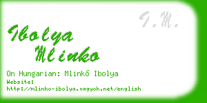 ibolya mlinko business card